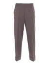 P.a.r.o.s.h Brown Wool Trousers In Brown