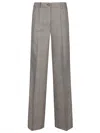 P.a.r.o.s.h Lillie Pants Wide-leg Pressed Crease In Brown