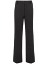 P.a.r.o.s.h Blue Pants With Wide Leg And Elastic Rear Waist In Tech Fabric Woman In Black