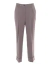 P.a.r.o.s.h Brown Wool Trousers In Gray