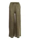 P.a.r.o.s.h . Wide-leg Pants With Relaxed Fit And Adjustable Waistband In Green