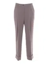 P.a.r.o.s.h Brown Wool Trousers In Grey