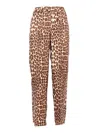 P.a.r.o.s.h Relaxed Fit Leopard Print Silk Pants In Multi