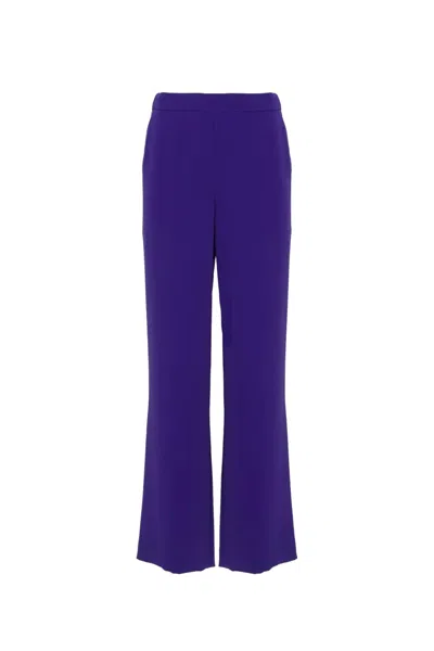 P.a.r.o.s.h Crepe Mid-rise Trousers In Pink & Purple