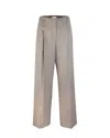 P.a.r.o.s.h Pantalone In Lana Marrone In Toni Neutri