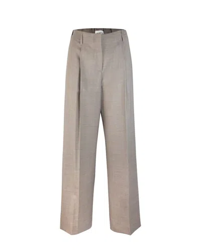 P.a.r.o.s.h Pantalone In Lana Marrone In Multi