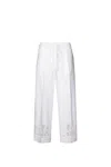 P.a.r.o.s.h Wide-leg Pants. Adjustable Drawstring Waist In White