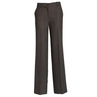 P.a.r.o.s.h Pants With Front Button And Zip Closure In Cotton Woman In Brown