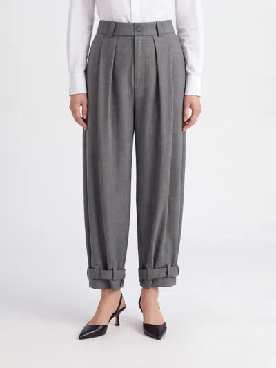 P.a.r.o.s.h Parosh Pants Woman Color Grey In Gold