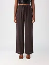 P.a.r.o.s.h . Silk Drawstring Trousers In Brown