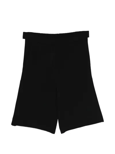 P.a.r.o.s.h Panty Bicolor Bermuda Trousers In Black