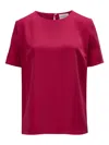 P.a.r.o.s.h Blouse High-low Hem Keyhole Detail In Rosso Scuro