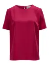 P.a.r.o.s.h Blouse High-low Hem Keyhole Detail In Rosso Scuro