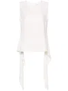P.a.r.o.s.h Tied Cady Blouse In White
