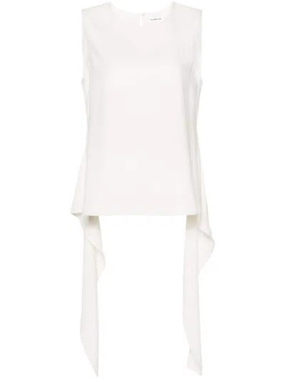 P.a.r.o.s.h Tied Cady Blouse In White