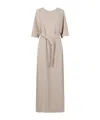 P.a.r.o.s.h Parosh Relaxed Fit Long Cady Dress With Keyhole Detail
