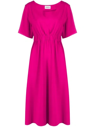 P.a.r.o.s.h Midi Dress In Fuchsia