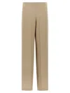 P.a.r.o.s.h Wide Leg Trousers In Beige