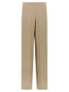 P.a.r.o.s.h Wide Leg Trousers In Beige