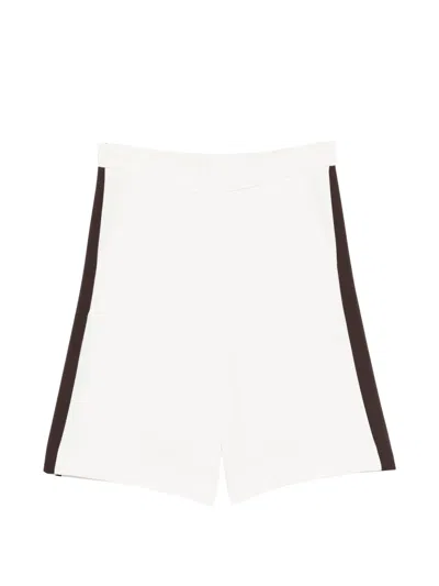 P.a.r.o.s.h Panty Striped Bermuda Shorts In White