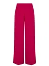 P.a.r.o.s.h Wide-leg High Waist Trousers With Seam Detailing In Rosso Scuro