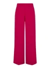P.a.r.o.s.h Wide-leg High Waist Trousers With Seam Detailing In Rosso Scuro