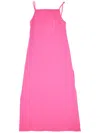 P.a.r.o.s.h Bow Detail Midi Length Spaghetti Straps Dress In Rosso Scuro
