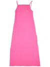 P.a.r.o.s.h Bow Detail Midi Length Spaghetti Straps Dress In Rosso Scuro