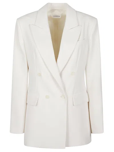 P.a.r.o.s.h Panty26 Double Breasted Structured Blazer In White