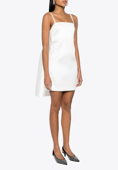 P.a.r.o.s.h Papavero Draped Mini Dress In White