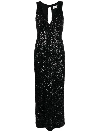 P.a.r.o.s.h Paris Sequin-embellished Dress In Nero