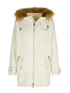 P.a.r.o.s.h Leak Cream Wool Parka In Cream