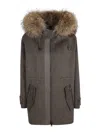 P.a.r.o.s.h Parosh Parka Imbottito Panno In Brown