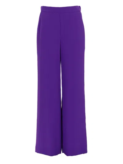 P.a.r.o.s.h P. A.r. O.s. H. Chic Printed Leg Trousers For Women In Purple