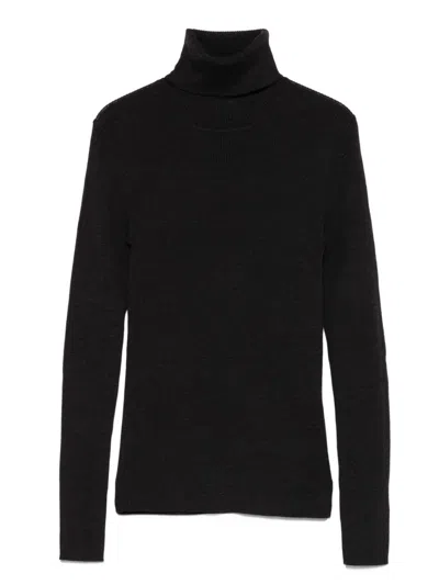 P.a.r.o.s.h Parosh Parosh Dark Brown Wool Sweater In Black