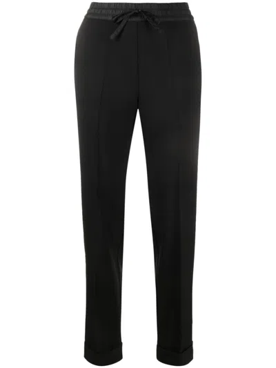 P.a.r.o.s.h Parosh Parosh Drawstring Straight Leg Trousers In Black