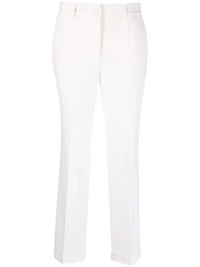 P.a.r.o.s.h Parosh Parosh High Waist Tailored Cropped Trousers In White