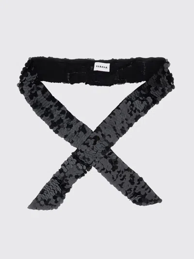 P.a.r.o.s.h Parosh . Polyamide Evening Scarf With Sequin Embroidery In Black