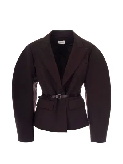 P.a.r.o.s.h Parosh Parosh Virgin Wool Elastane Jacket In Brown