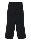P.a.r.o.s.h Patch-pockets Virgin Wool-blend Trousers In Black