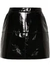 P.a.r.o.s.h Minirock In Lackoptik In Schwarz