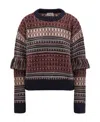 P.a.r.o.s.h Pattern Knitted Sweater In Black