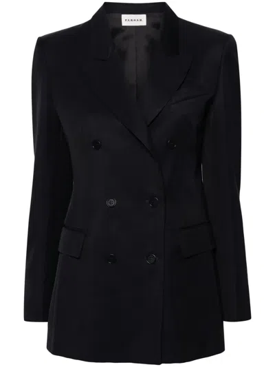 P.a.r.o.s.h Peak-lapels Double-breasted Blazer In Blue