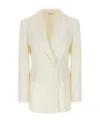 P.a.r.o.s.h White Double-breasted Blazer In White