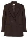 P.a.r.o.s.h Peaked Double-breasted Blazer In Brown