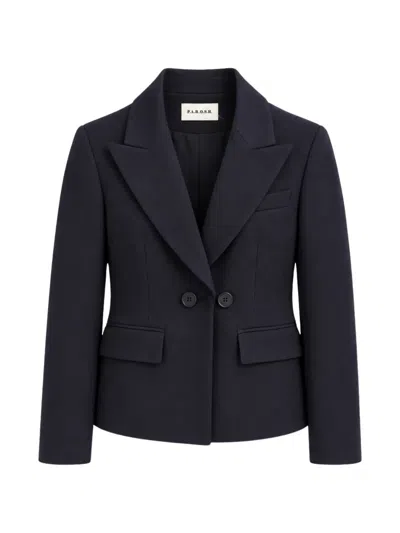P.a.r.o.s.h Peak-lapel Double-breasted Blazer In Blue