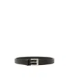 P.a.r.o.s.h Pebbled Leather Belt In Black