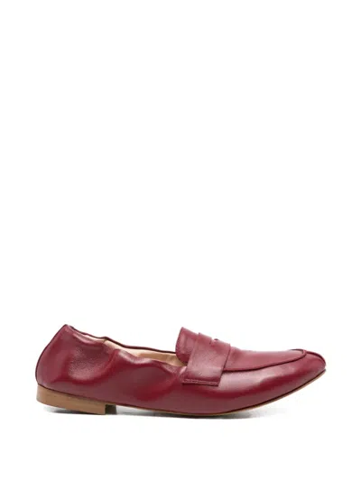 P.a.r.o.s.h Penny Slot Loafers In Burgundy