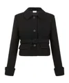 P.a.r.o.s.h Peter Pan-collar Button-up Jacket In Black