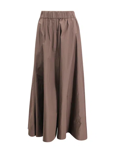 P.a.r.o.s.h Pimpy Long Skirt In Brown